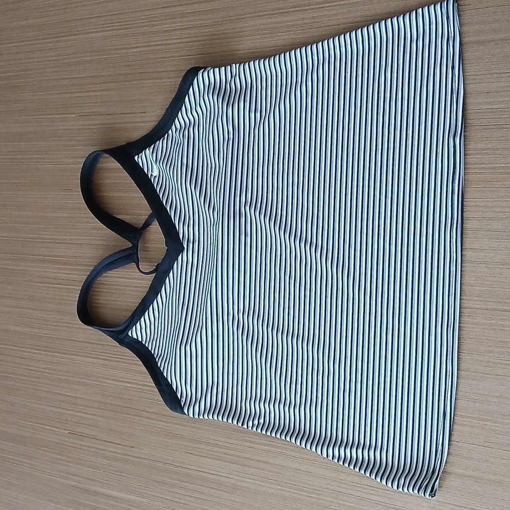 NIKE Striped Racerback Tankini Swim Top SZ XL